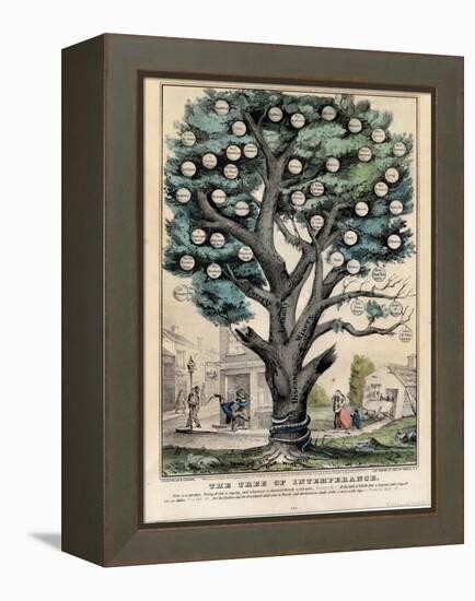 The Tree of Intemperance, Published by N. Currier, New York, 1849-Currier & Ives-Framed Premier Image Canvas