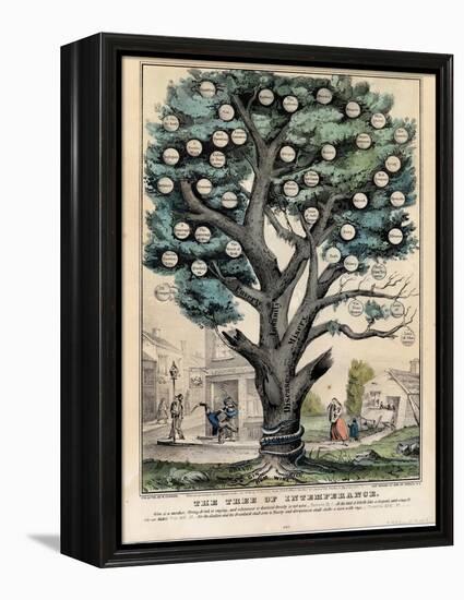 The Tree of Intemperance, Published by N. Currier, New York, 1849-Currier & Ives-Framed Premier Image Canvas