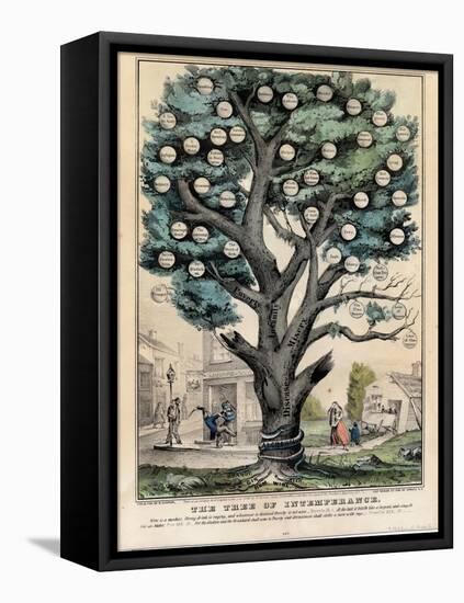 The Tree of Intemperance, Published by N. Currier, New York, 1849-Currier & Ives-Framed Premier Image Canvas