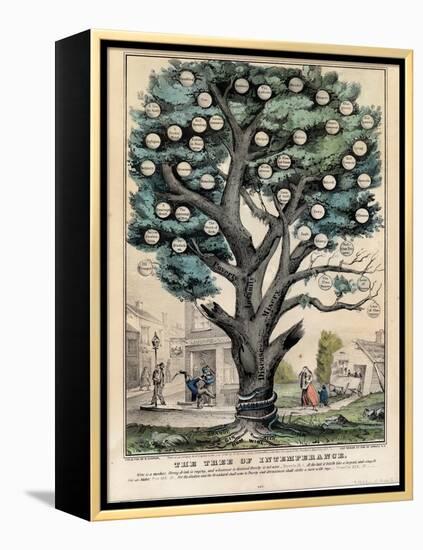 The Tree of Intemperance, Published by N. Currier, New York, 1849-Currier & Ives-Framed Premier Image Canvas