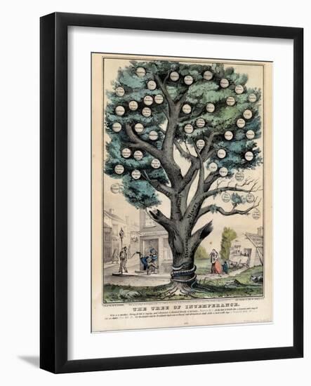 The Tree of Intemperance, Published by N. Currier, New York, 1849-Currier & Ives-Framed Giclee Print