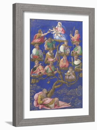 The Tree of Jesse, C.1535-Gerolamo Genga-Framed Premium Giclee Print