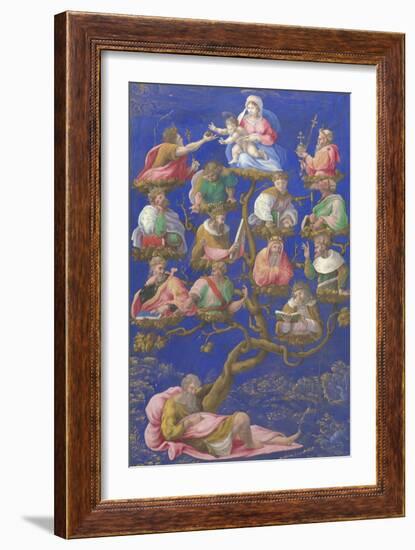 The Tree of Jesse, C.1535-Gerolamo Genga-Framed Premium Giclee Print