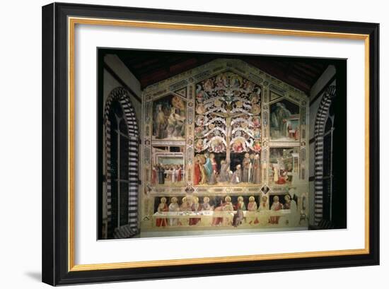 The Tree of Life and the Last Supper, 1360-Taddeo Gaddi-Framed Giclee Print