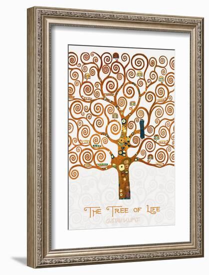 The Tree of Life Pastiche Marzipan-Gustav Klimt-Framed Premium Giclee Print