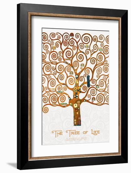 The Tree of Life Pastiche Marzipan-Gustav Klimt-Framed Premium Giclee Print