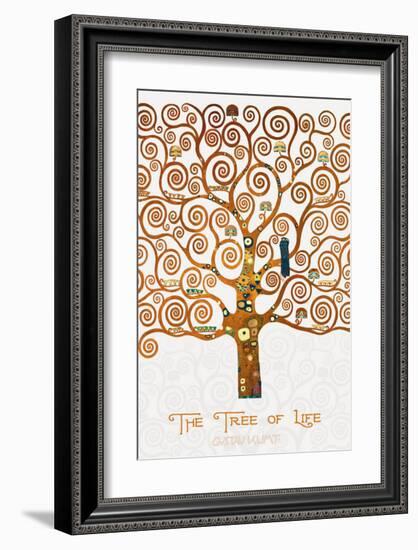 The Tree of Life Pastiche Marzipan-Gustav Klimt-Framed Premium Giclee Print