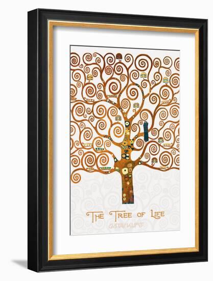 The Tree of Life Pastiche Marzipan-Gustav Klimt-Framed Premium Giclee Print