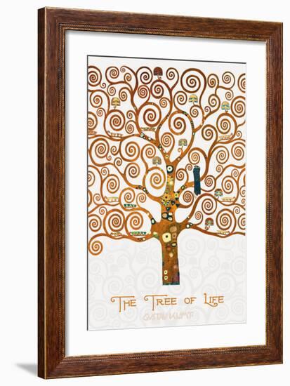 The Tree of Life Pastiche Marzipan-Gustav Klimt-Framed Premium Giclee Print