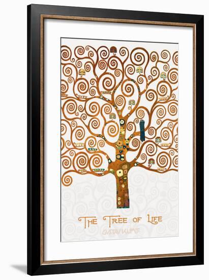 The Tree of Life Pastiche Marzipan-Gustav Klimt-Framed Premium Giclee Print