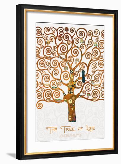 The Tree of Life Pastiche Marzipan-Gustav Klimt-Framed Premium Giclee Print