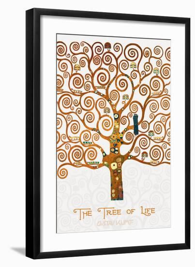 The Tree of Life Pastiche Marzipan-Gustav Klimt-Framed Premium Giclee Print