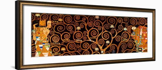 The Tree of Life, Stoclet Frieze, c.1909 (darkened detail)-Gustav Klimt-Framed Art Print