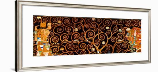 The Tree of Life, Stoclet Frieze, c.1909 (darkened detail)-Gustav Klimt-Framed Art Print