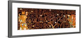 The Tree of Life, Stoclet Frieze, c.1909 (darkened detail)-Gustav Klimt-Framed Art Print
