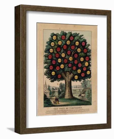 The Tree of Temperance, Pub. by Currier and Ives, 1872-null-Framed Giclee Print