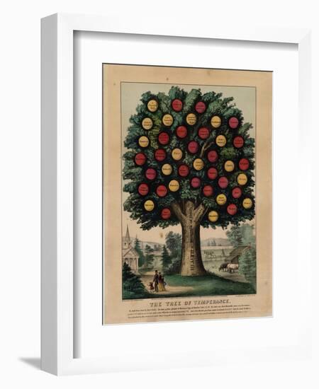 The Tree of Temperance, Pub. by Currier and Ives, 1872-null-Framed Giclee Print