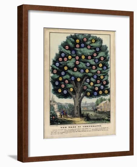 The Tree of Temperance, Published by N. Currier, New York, 1849-Currier & Ives-Framed Giclee Print