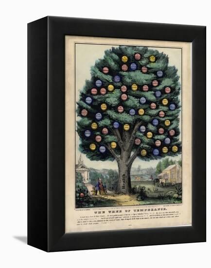 The Tree of Temperance, Published by N. Currier, New York, 1849-Currier & Ives-Framed Premier Image Canvas