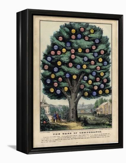 The Tree of Temperance, Published by N. Currier, New York, 1849-Currier & Ives-Framed Premier Image Canvas
