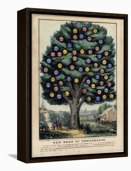 The Tree of Temperance, Published by N. Currier, New York, 1849-Currier & Ives-Framed Premier Image Canvas