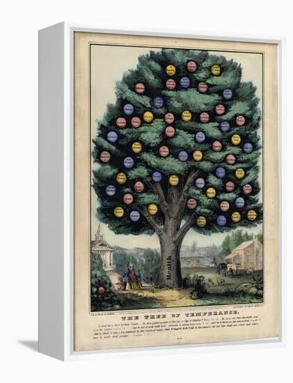 The Tree of Temperance, Published by N. Currier, New York, 1849-Currier & Ives-Framed Premier Image Canvas