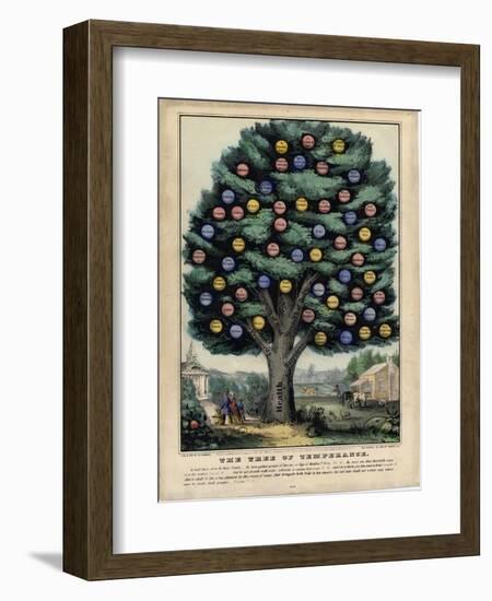 The Tree of Temperance, Published by N. Currier, New York, 1849-Currier & Ives-Framed Giclee Print