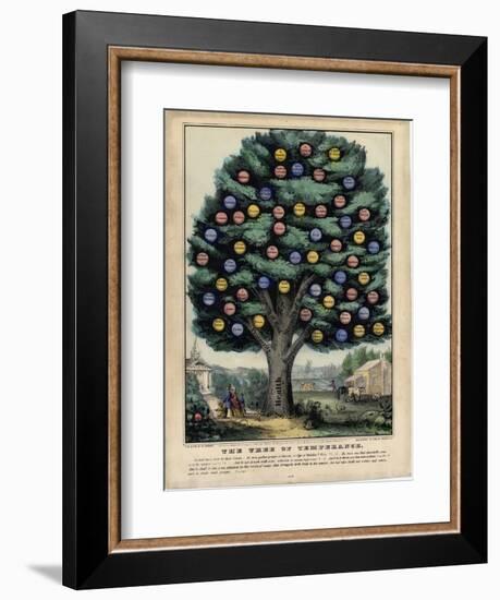The Tree of Temperance, Published by N. Currier, New York, 1849-Currier & Ives-Framed Giclee Print