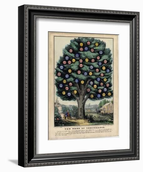 The Tree of Temperance, Published by N. Currier, New York, 1849-Currier & Ives-Framed Giclee Print