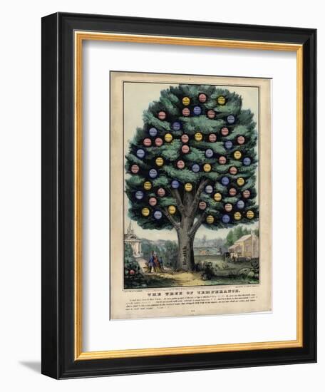 The Tree of Temperance, Published by N. Currier, New York, 1849-Currier & Ives-Framed Giclee Print