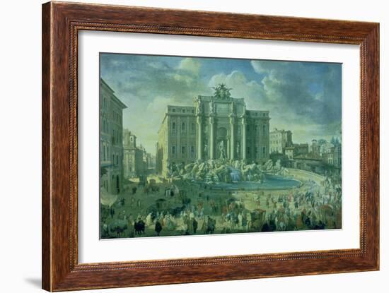 The Trevi Fountain in Rome, 1753-56-Giovanni Paolo Pannini-Framed Giclee Print