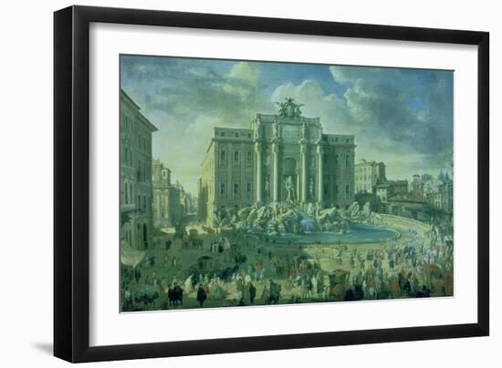 The Trevi Fountain in Rome, 1753-56-Giovanni Paolo Pannini-Framed Giclee Print