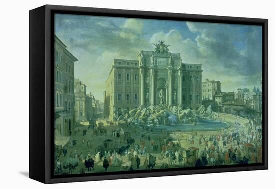 The Trevi Fountain in Rome, 1753-56-Giovanni Paolo Pannini-Framed Premier Image Canvas