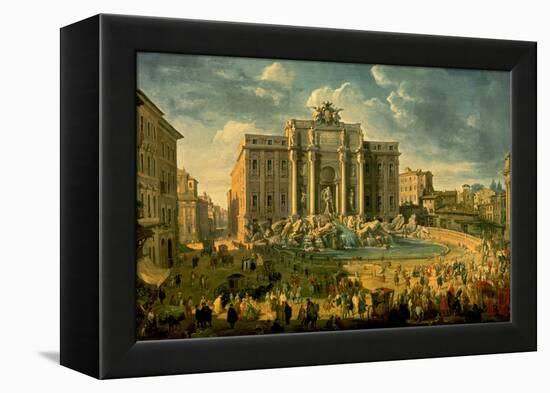The Trevi Fountain In Rome 1753-56-Giovanni Paolo Pannini-Framed Stretched Canvas