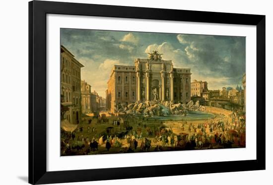 The Trevi Fountain in Rome-Giovanni Paolo Pannini-Framed Art Print