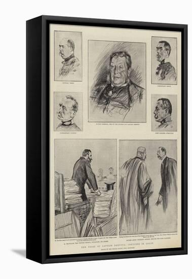 The Trial of Captain Dreyfus at Rennes, Sketches in Court-Charles Paul Renouard-Framed Premier Image Canvas