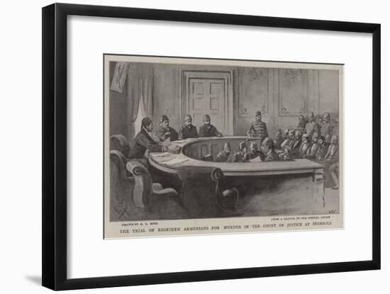 The Trial of Eighteen Armenians for Murder in the Court of Justice at Stamboul-Alexander Stuart Boyd-Framed Giclee Print