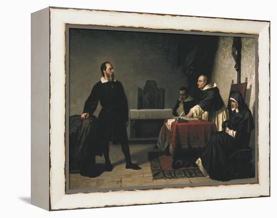 The Trial of Galileo-Cristiano Banti-Framed Stretched Canvas