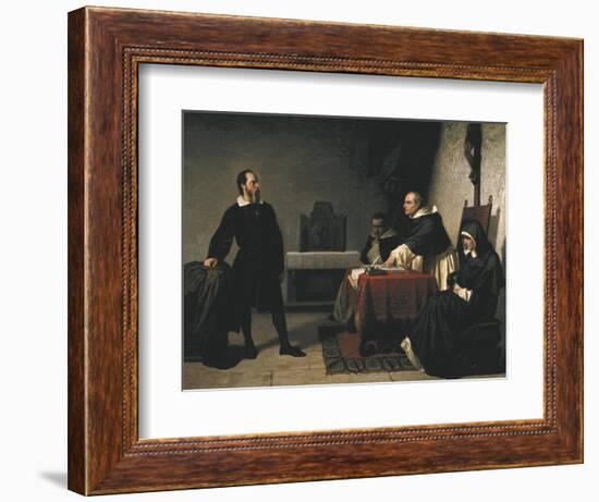 The Trial of Galileo-Cristiano Banti-Framed Art Print