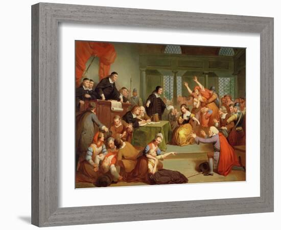 The Trial of George Jacobs, 5th August 1692, 1855-Tompkins Harrison Matteson-Framed Giclee Print