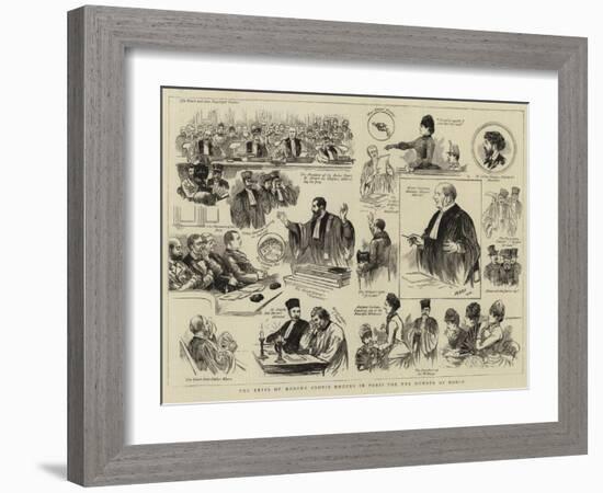 The Trial of Madame Clovis Hugues in Paris for the Murder of Morin-null-Framed Giclee Print