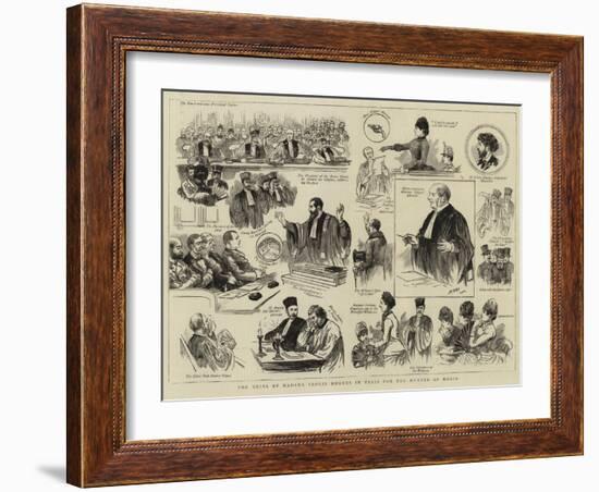 The Trial of Madame Clovis Hugues in Paris for the Murder of Morin-null-Framed Giclee Print