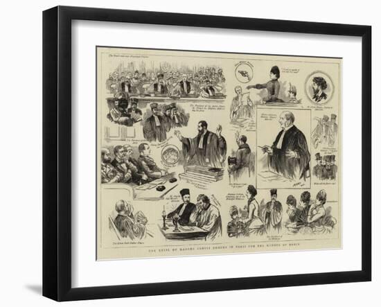 The Trial of Madame Clovis Hugues in Paris for the Murder of Morin-null-Framed Giclee Print