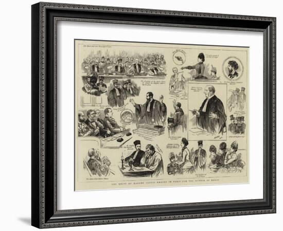 The Trial of Madame Clovis Hugues in Paris for the Murder of Morin-null-Framed Giclee Print