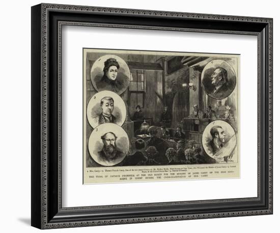 The Trial of Patrick O'Donnell at the Old Bailey for the Murder of James Carey on the High Seas-null-Framed Giclee Print