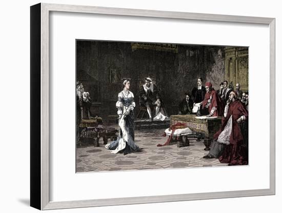 The trial of Queen Catherine, 1529 (1905)-Unknown-Framed Giclee Print