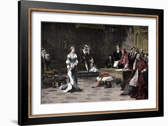 The trial of Queen Catherine, 1529 (1905)-Unknown-Framed Giclee Print