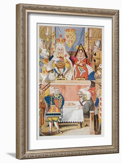 The Trial of the Knave of Hearts, from Alice's Adventures in Wonderland and through the Looking-Gla-John Tenniel-Framed Giclee Print