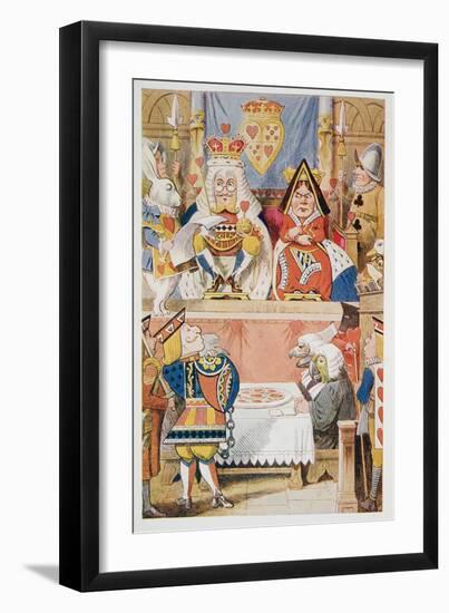 The Trial of the Knave of Hearts, from Alice's Adventures in Wonderland and through the Looking-Gla-John Tenniel-Framed Giclee Print