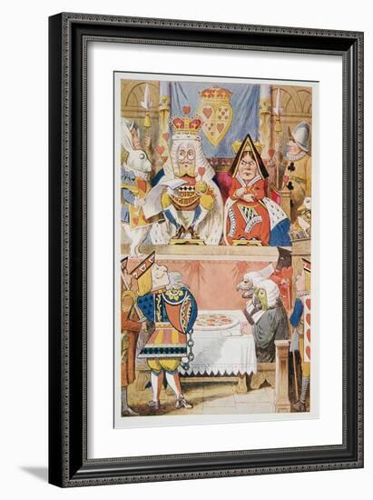 The Trial of the Knave of Hearts, from Alice's Adventures in Wonderland and through the Looking-Gla-John Tenniel-Framed Giclee Print